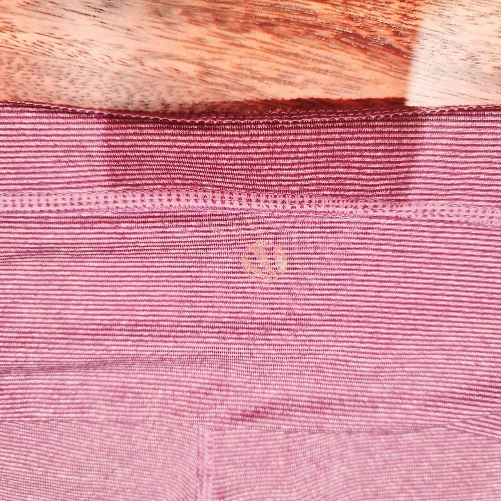 Marika Sport - Cropped Leggings - Sz M (8-10) - Purple / Gray Stripes - EUC - Picture 11 of 11
